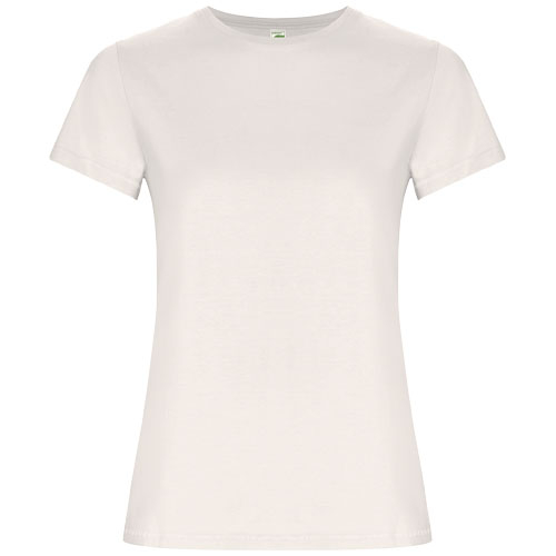 T-shirt publicitaire coton bio 160g femme Golden Roly Blanc vintage